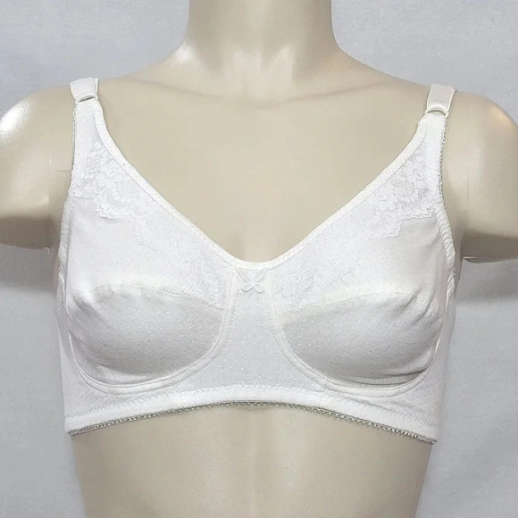 Naturalwear W140 140 Cotton Wire Free Mastectomy Bra 34B White  Gently Pre-owned - Picture 1 of 3